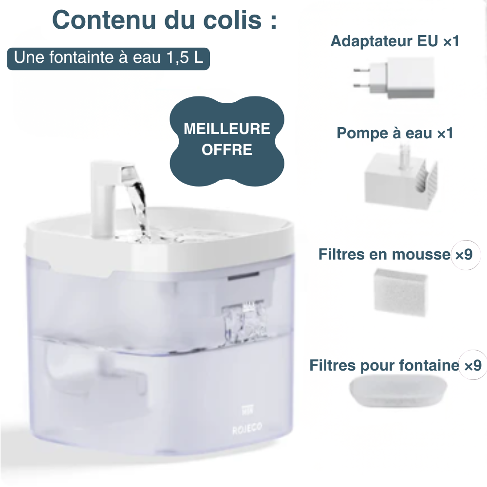 Fontaine à eau pour chats et chiens